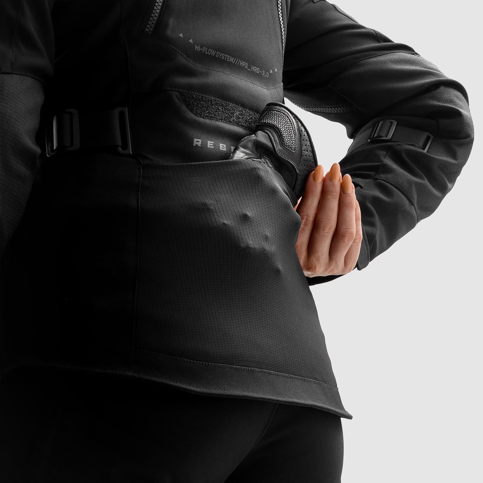 Rebelhorn Hardy 3.0 waterproof Ladies Motorcycle Textile Jacket black 5XL Figure 14