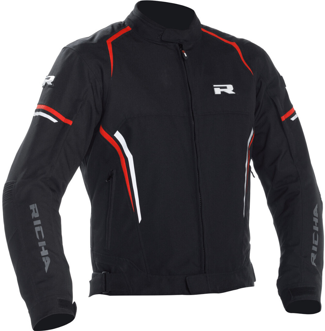 Richa Gotham 2 waterproof Motorcycle Textile Jacket black/red/white XXL Figure 1
