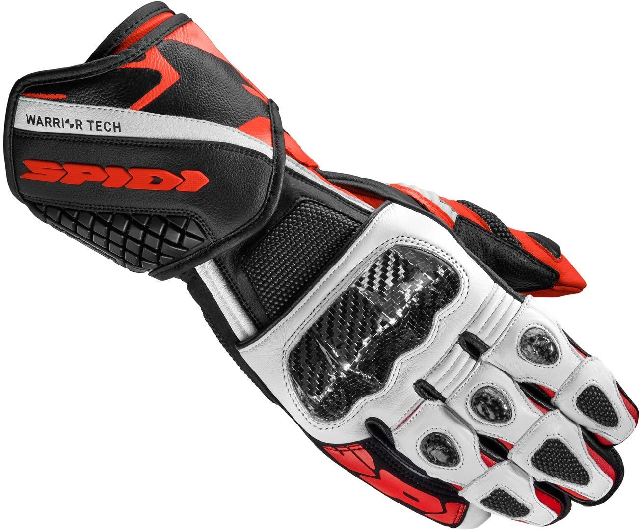 Spidi Carbo 5 Motorcycle Gloves black/white/red 3XL Figure 2