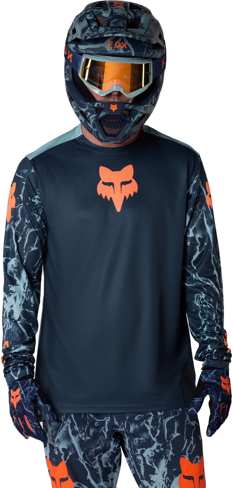FOX Ranger LS Image Print Велосипедная майка синий M Рисунок 3