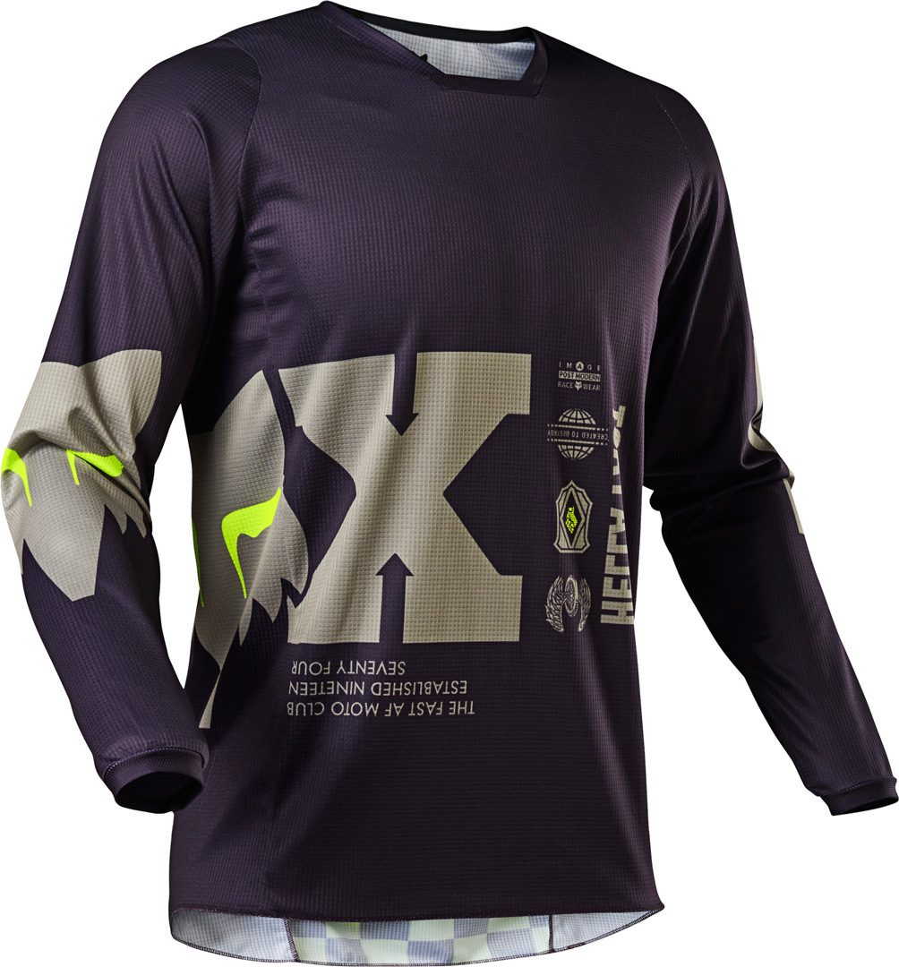 FOX 180 Illmatik Motocross Jersey lilla/gul S Figur 3