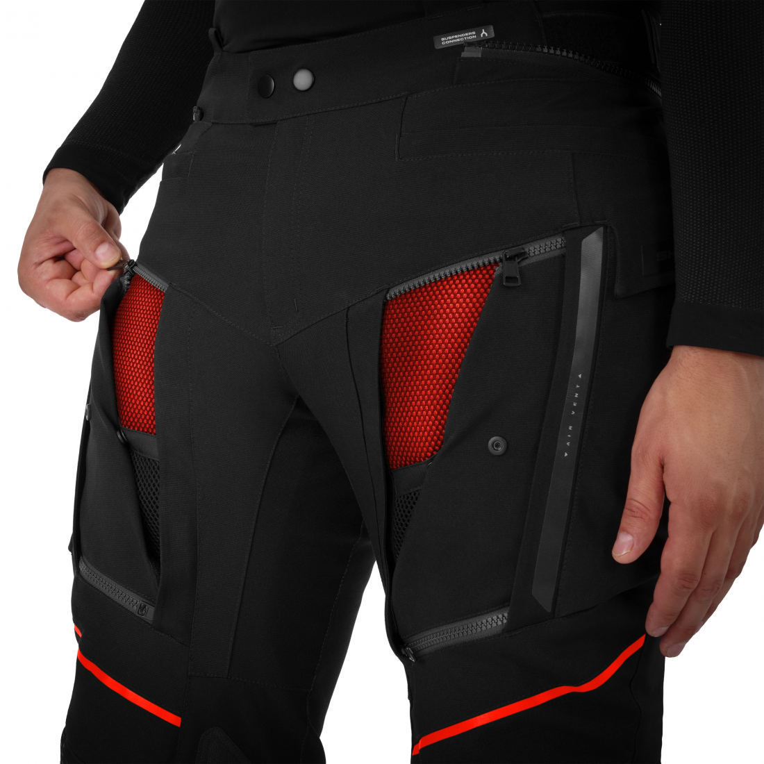 SHIMA Hero 3.0 Motorfiets Textiel Broek grijs/rood M Figuur 9