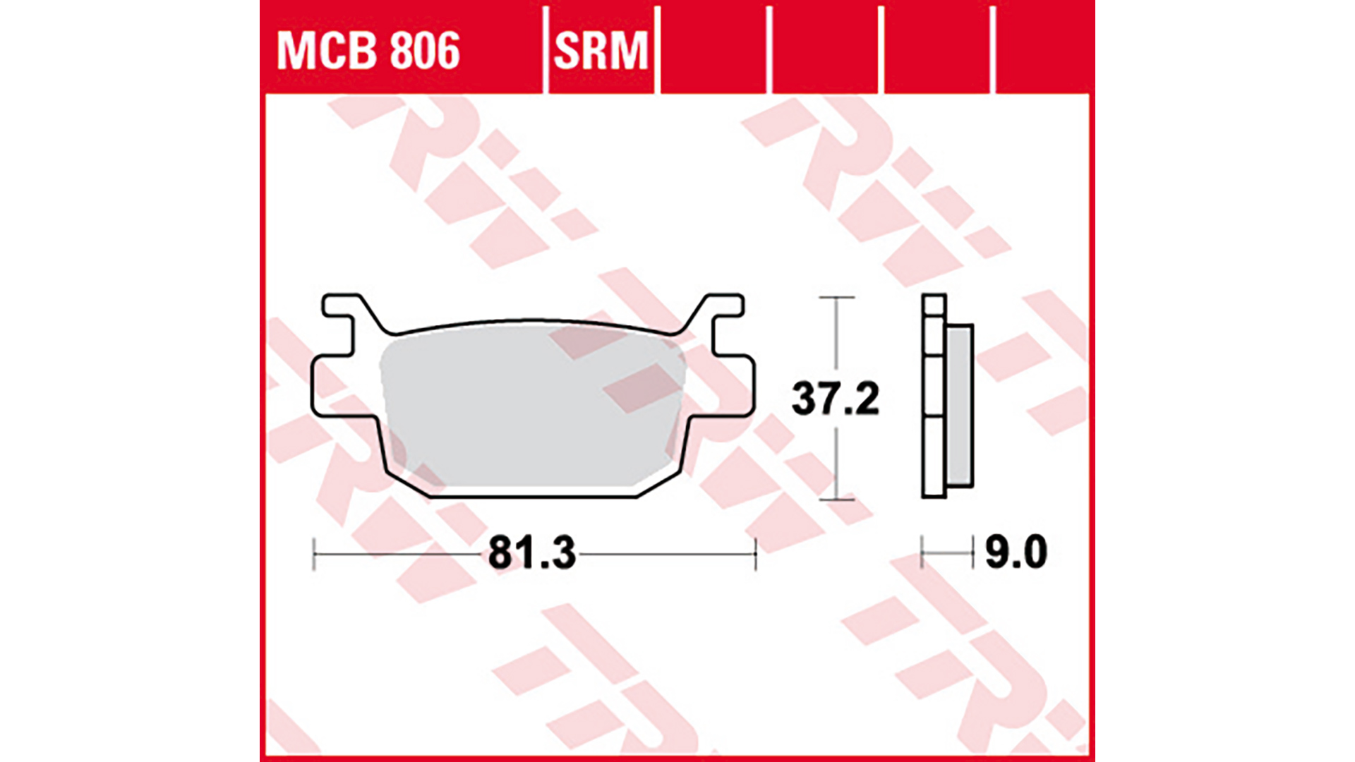 TRW Lucas TRW Lucas Bremsbelag MCB806SRM Figur 1