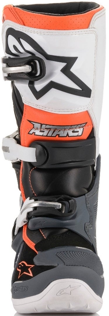 Alpinestars Tech 7S Botas de Motocross Juvenil Cinza/Branco/Laranja 37 Figura 7