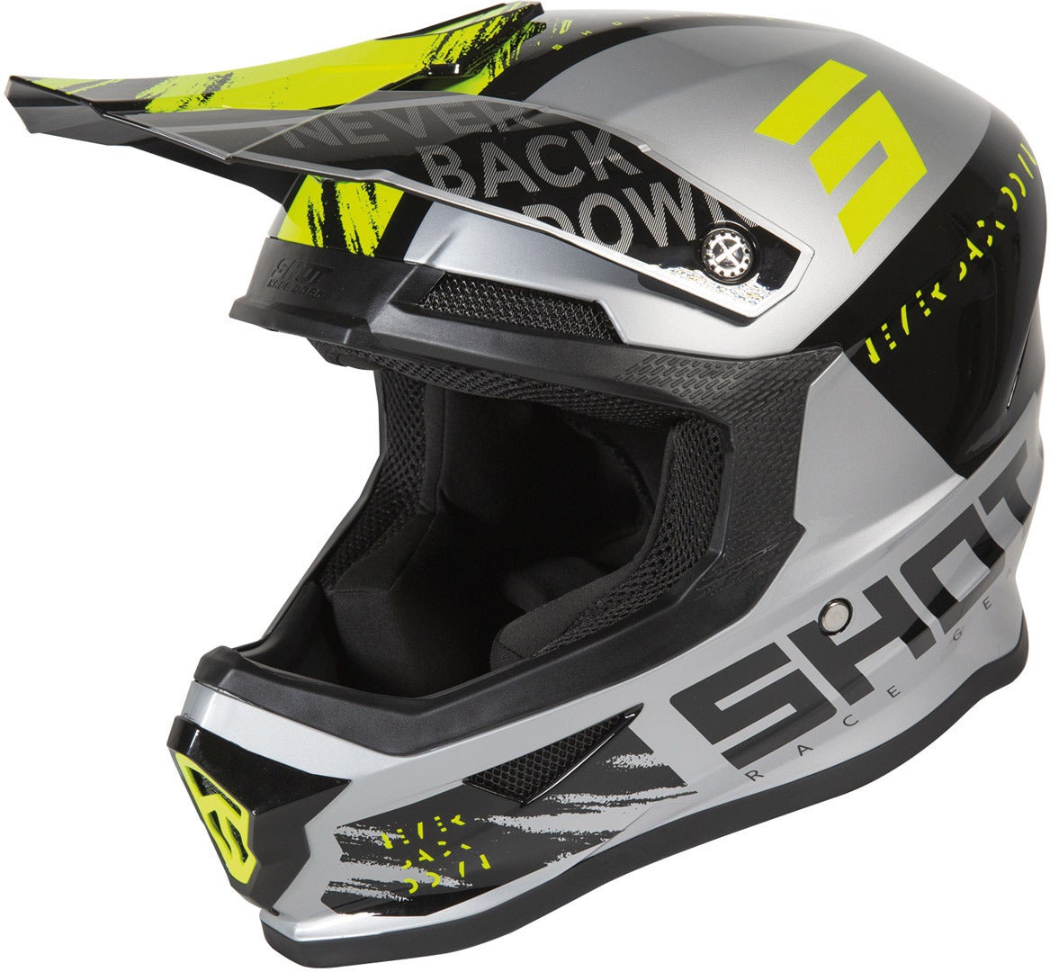 Shot Furious Draw Motocross Helmet grey/yellow L (59/60) Figure 1