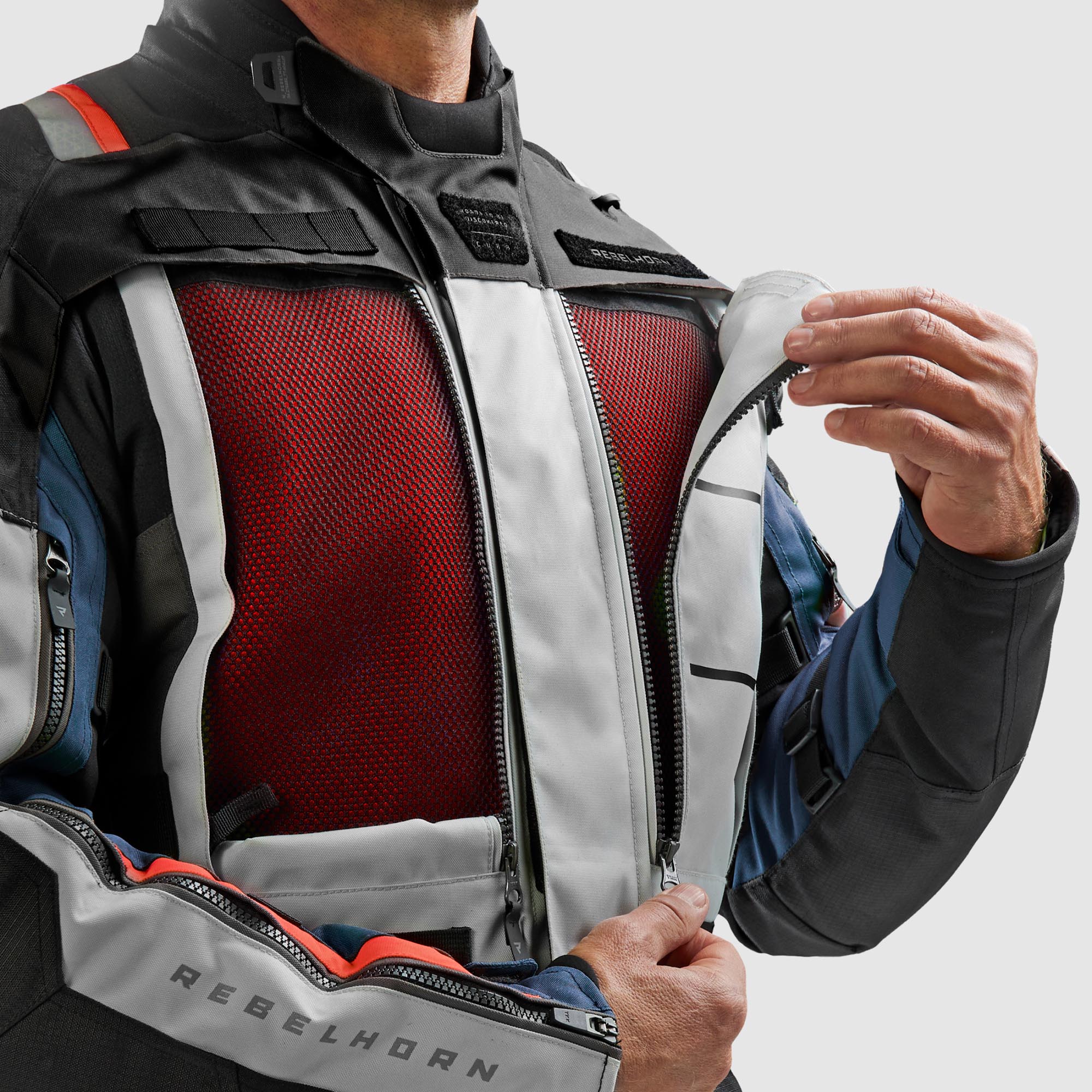 Side view of Rebelhorn Cubby 5 waterproof Motorcycle Textile Jacket
