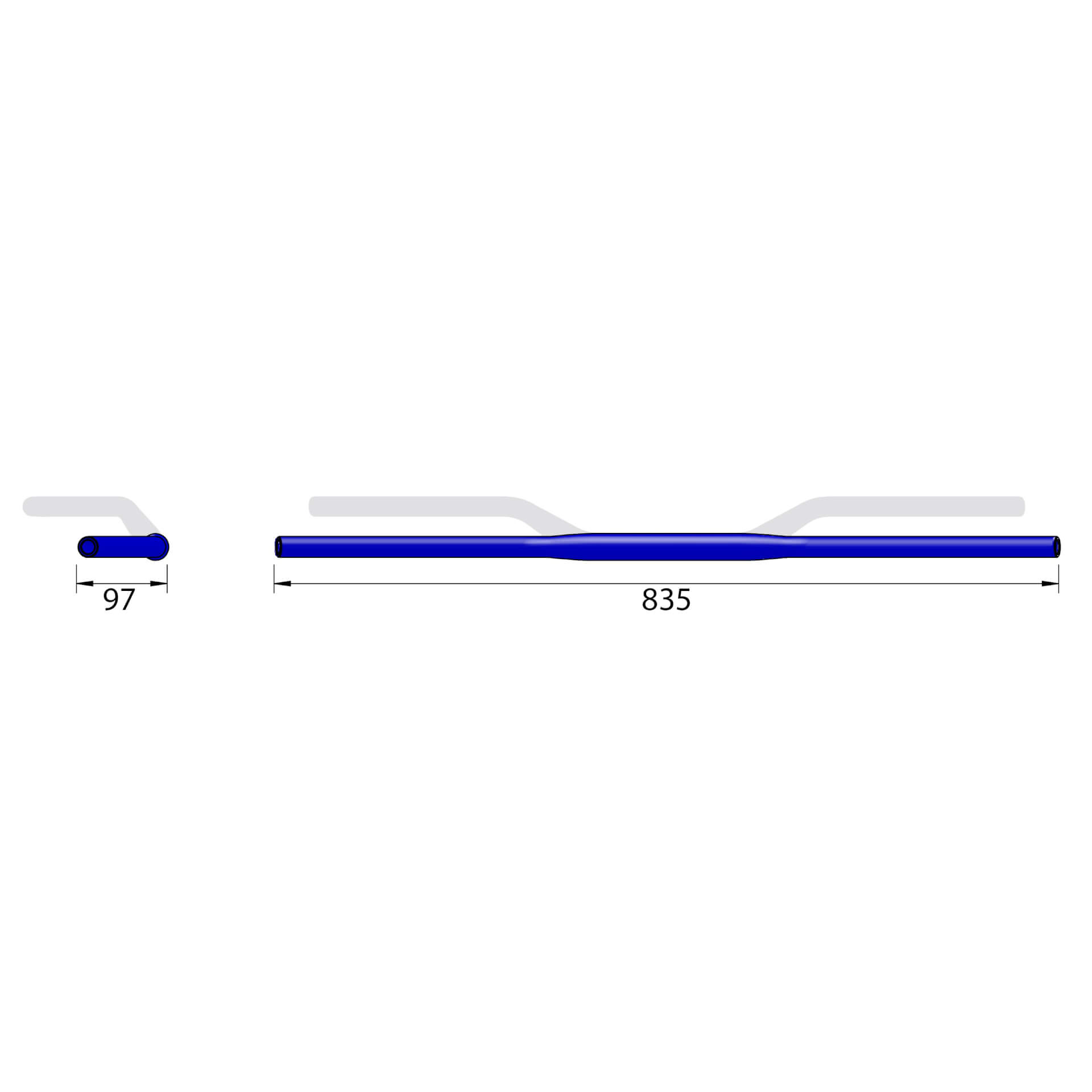 HIGHSIDER pro Drag Bar XD2 28,6mm/schwarz Figure 2