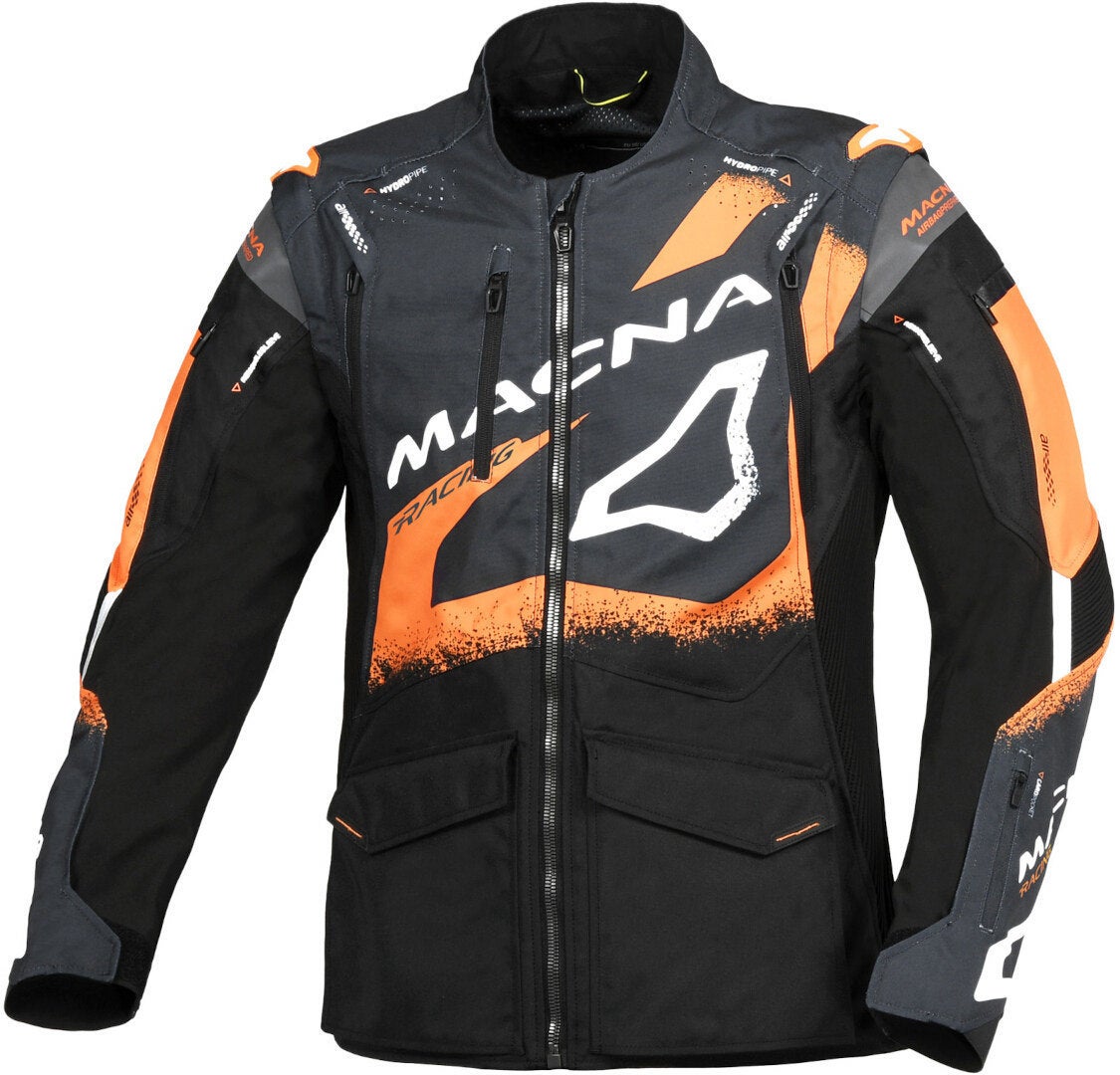 Macna Landmark Motorcross Jas zwart/grijs/oranje XL Figuur 1