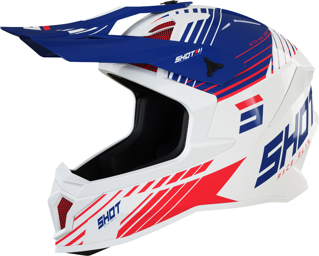 Shot Lite Fury Cască de motocross Albastru/Roșu XL (61/62) Figura 1