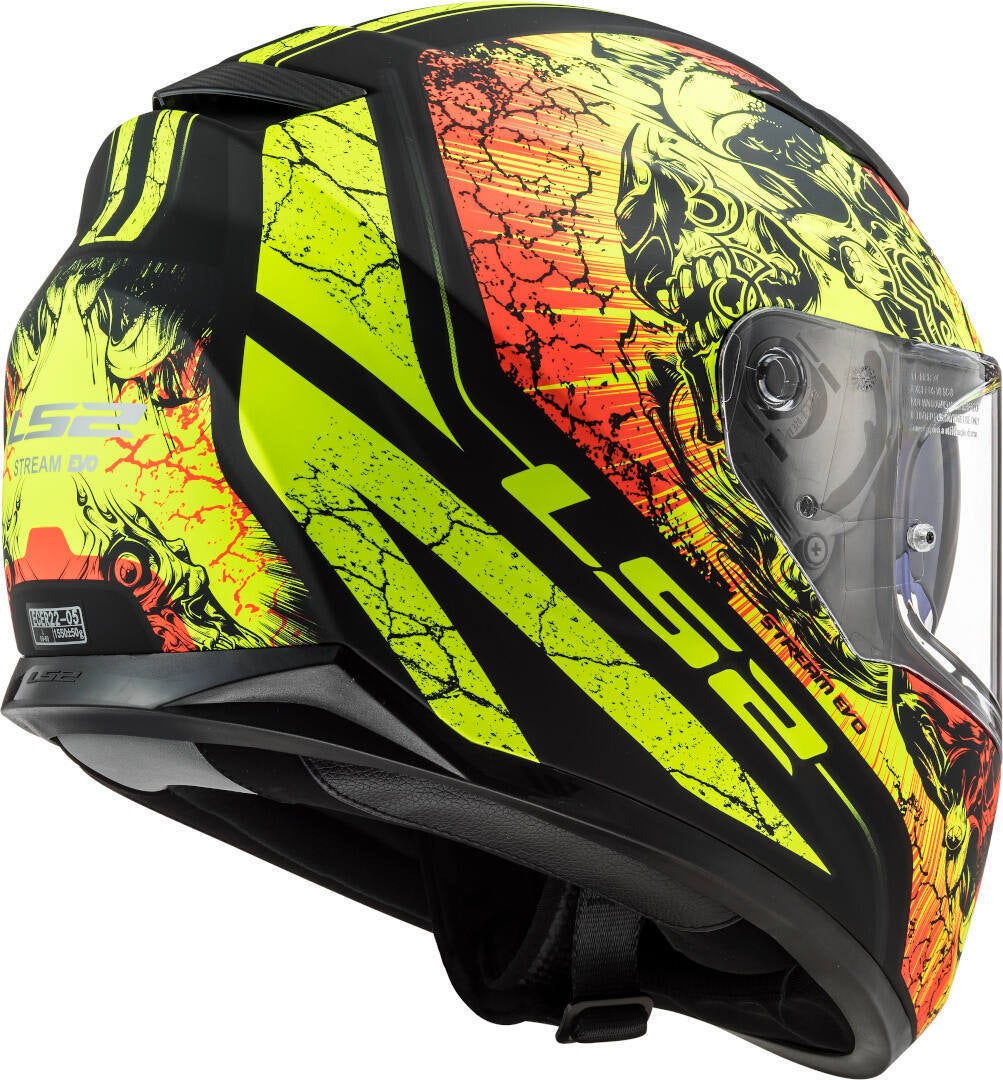 LS2 FF320 Stream Evo Throne Casco nero opaco/neon XS (53/54) Figura 8