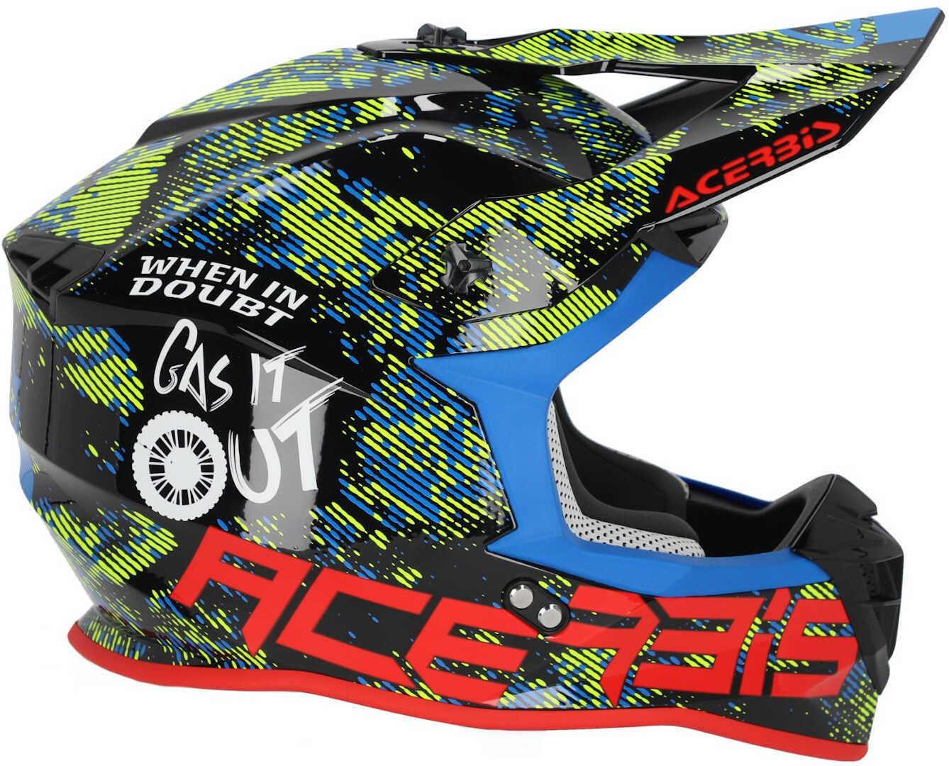 Acerbis Linear Graphic Casco da motocross nero/bianco/rosso M (57/58) Figura 5