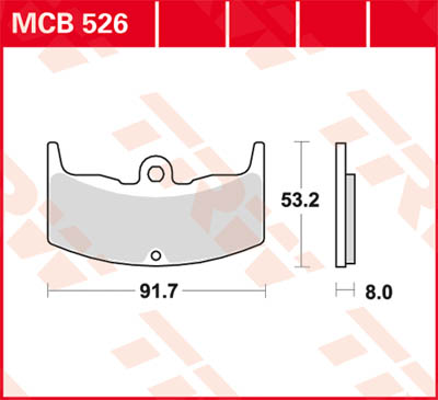 TRW Lucas Bremsbelag MCB526 Figur 1
