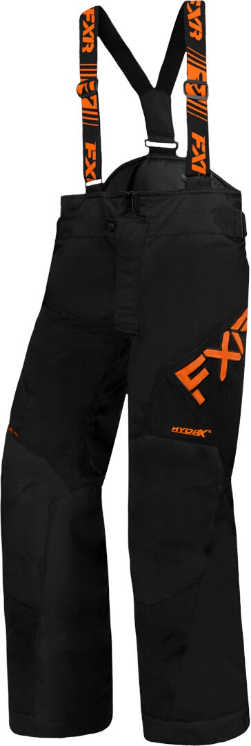 FXR Clutch 2023 Jovens Snowmobile Bib Pants preto/laranja 16 Figura 1