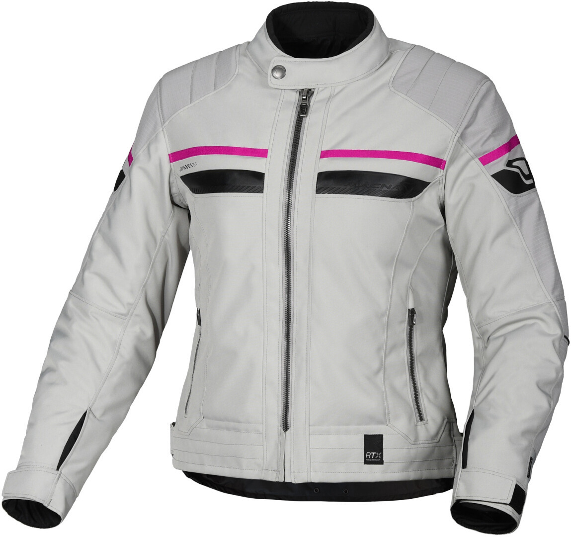 Macna Oryon wasserdichte Damen Motorrad Textiljacke hellgrau M Abbildung 1