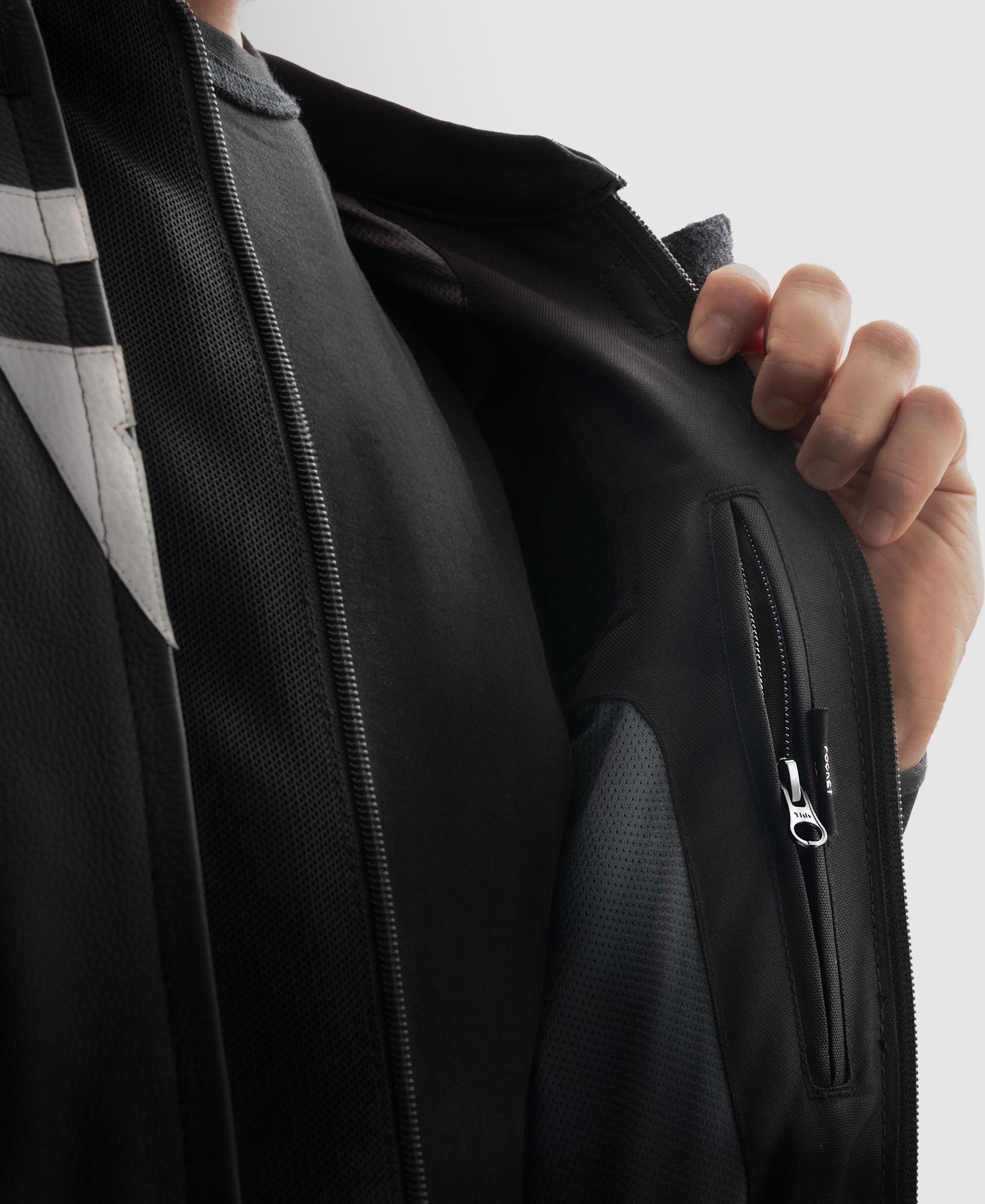 Side view of Rebelhorn Veloce Motorcycle Leather Jacket