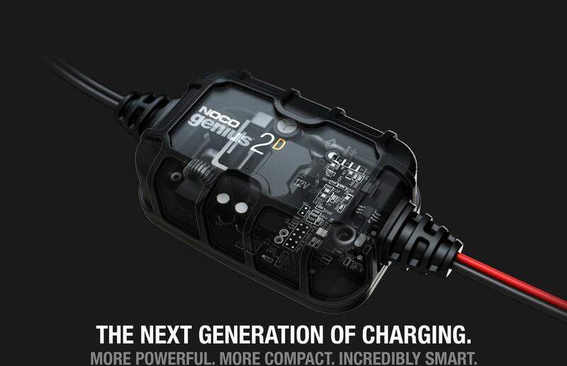 NOCO Smart batteriladdare montering med Genius2 6/12V 2A-klämmor Figur 10