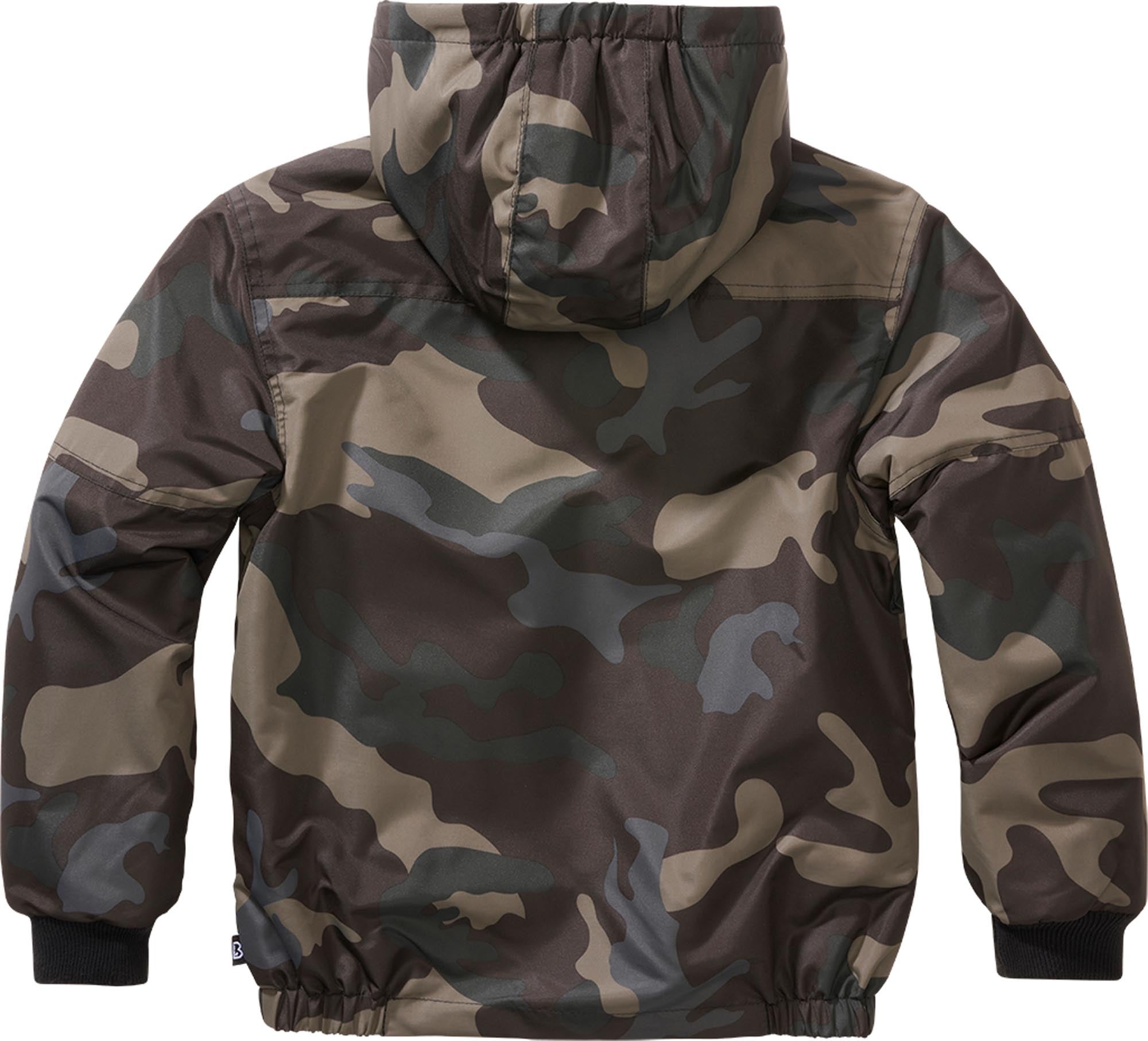 Brandit Frontzip Windbreaker Kinderjas Donkere camouflage 122-128 Figuur 2