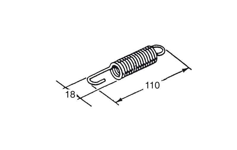 Buzzetti spring 110x18mm for central stand Figure 1