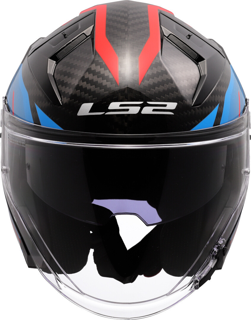 LS2 OF603 Infinity II Carbon Urus Casco Jet carbonio/blu/rosso M (57/58) Figura 8
