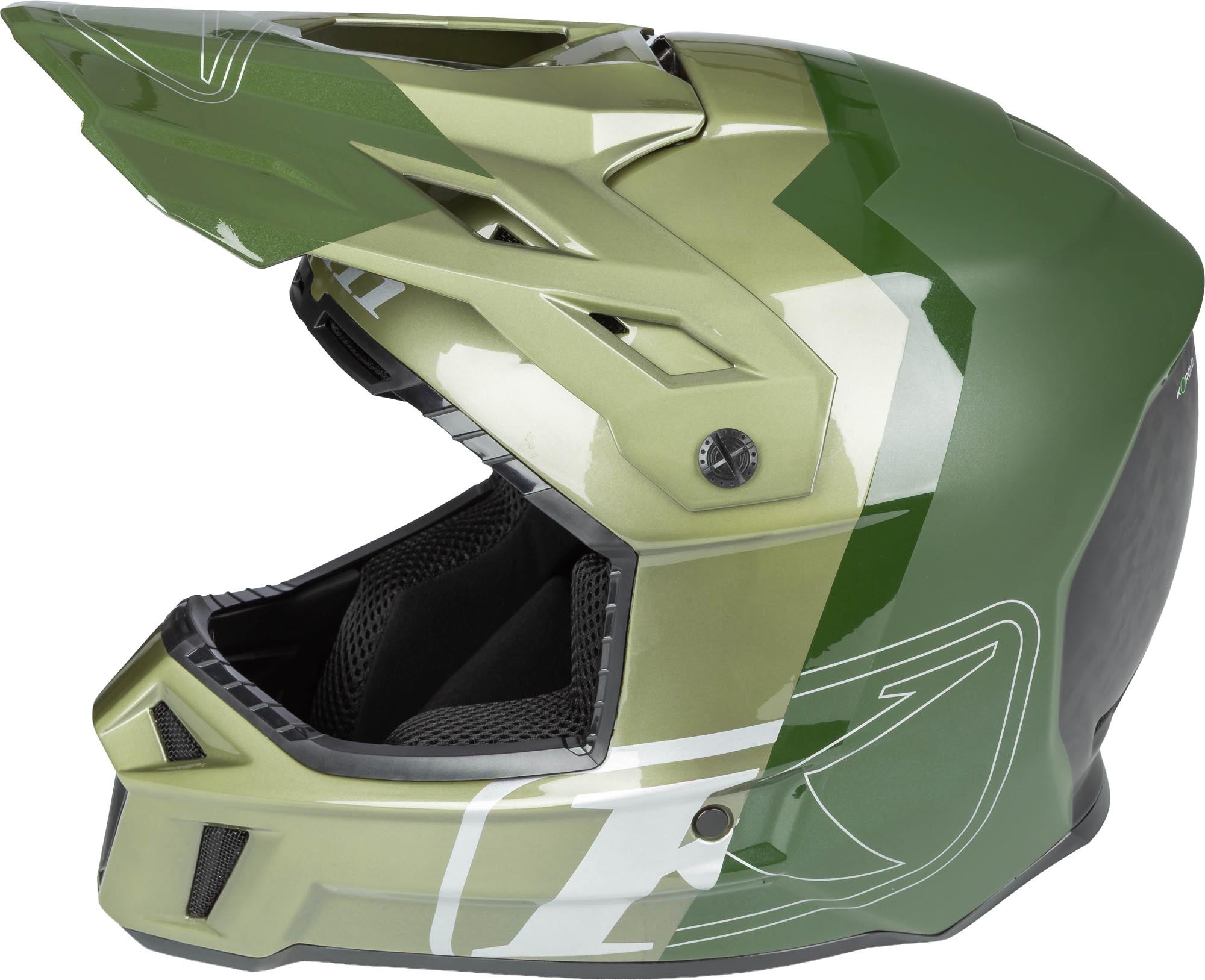 Klim F3 Carbon Pro Casque de motocross Vert foncé/vert clair 2XL Figure 2