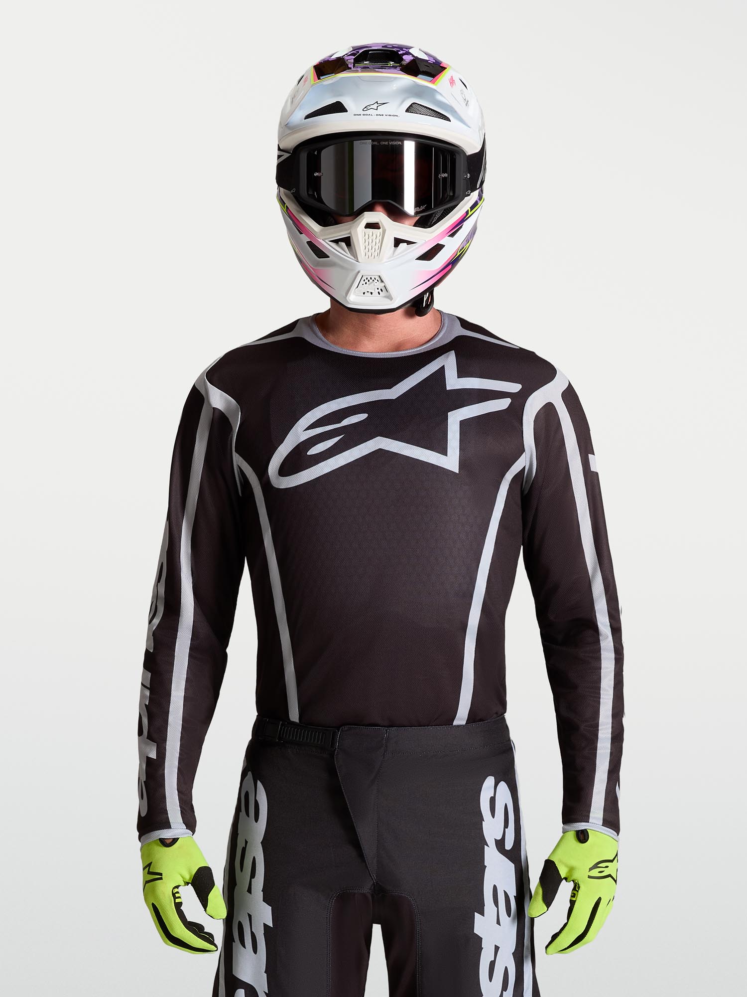 Alpinestars Fluid Apex V2 モトクロスジャージ 黒/銀 M 図6