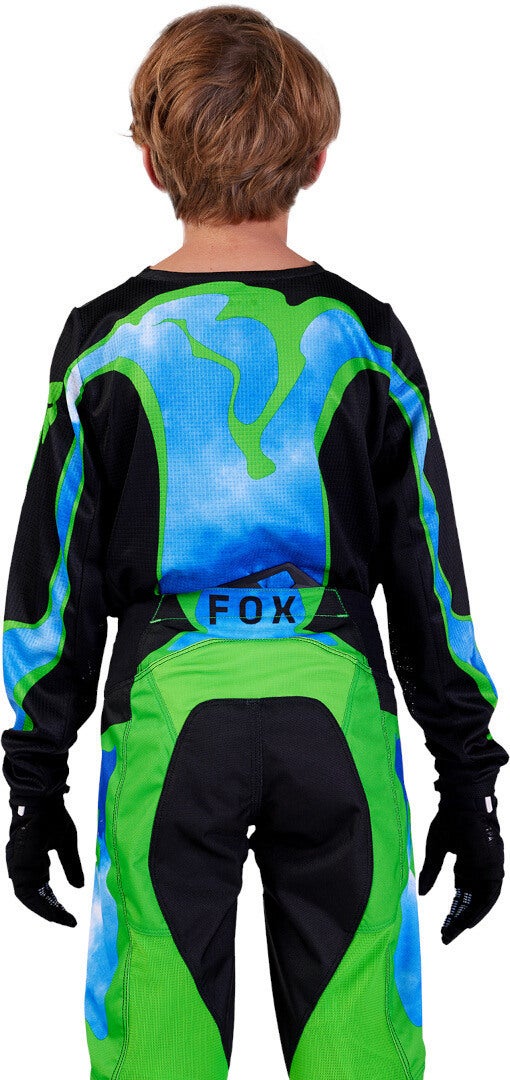 FOX 180 Atlas Ungdom Motocross Jersey sort/blå YM Figur 3