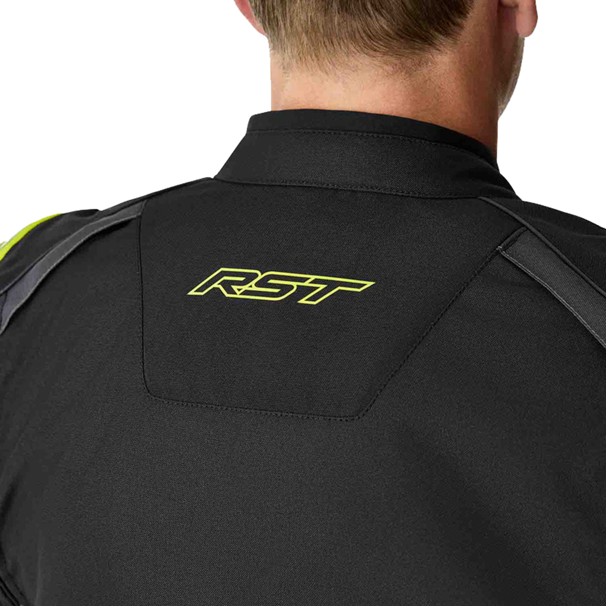 RST S1 D3O Veste textile moto imperméable noir/jaune néon 60 Figure 4