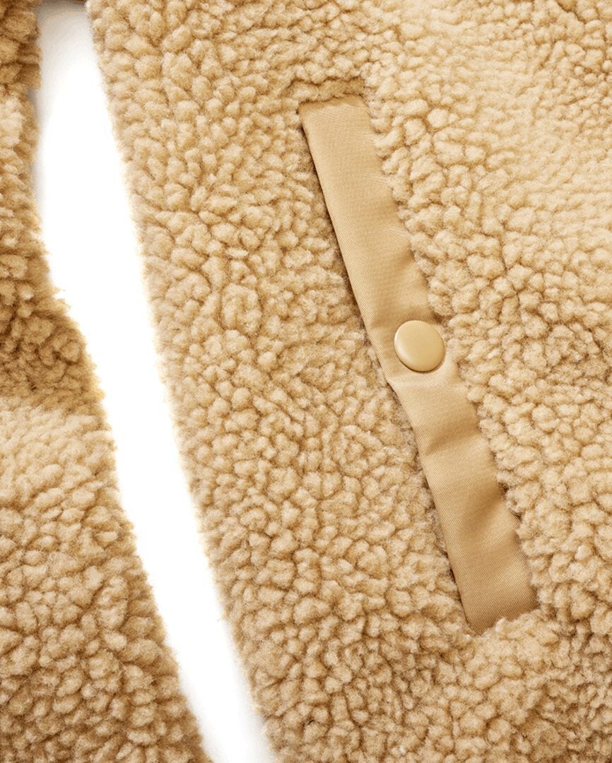 Brandit MA1 Sherpa Teddyfleece Jacke beige L Abbildung 4