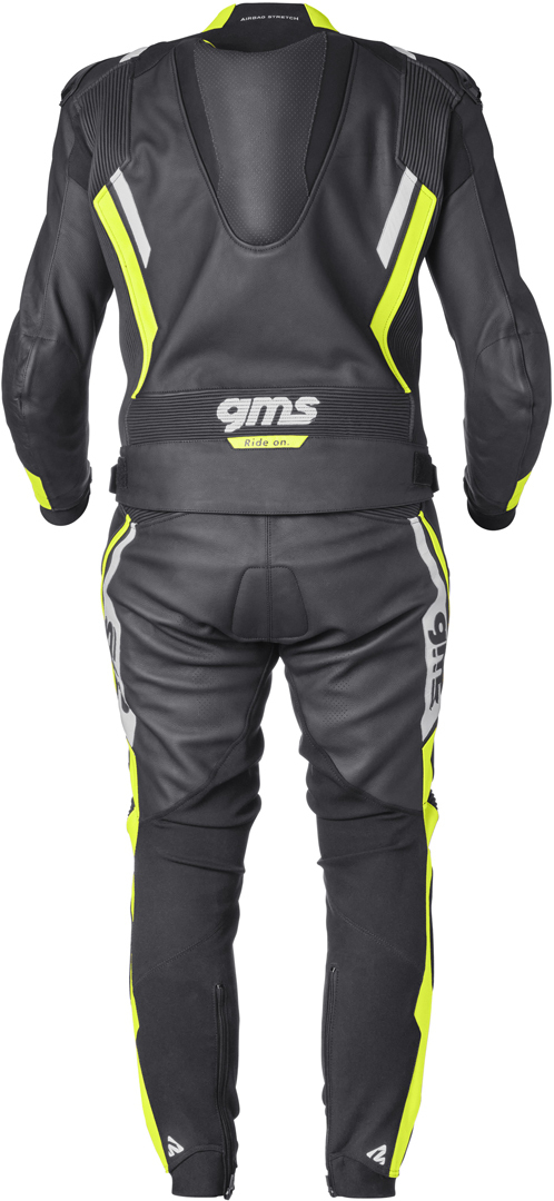 GMS GR-1 Costum de piele de motocicletă în două piese Negru/Galben/Alb 50 Figura 3