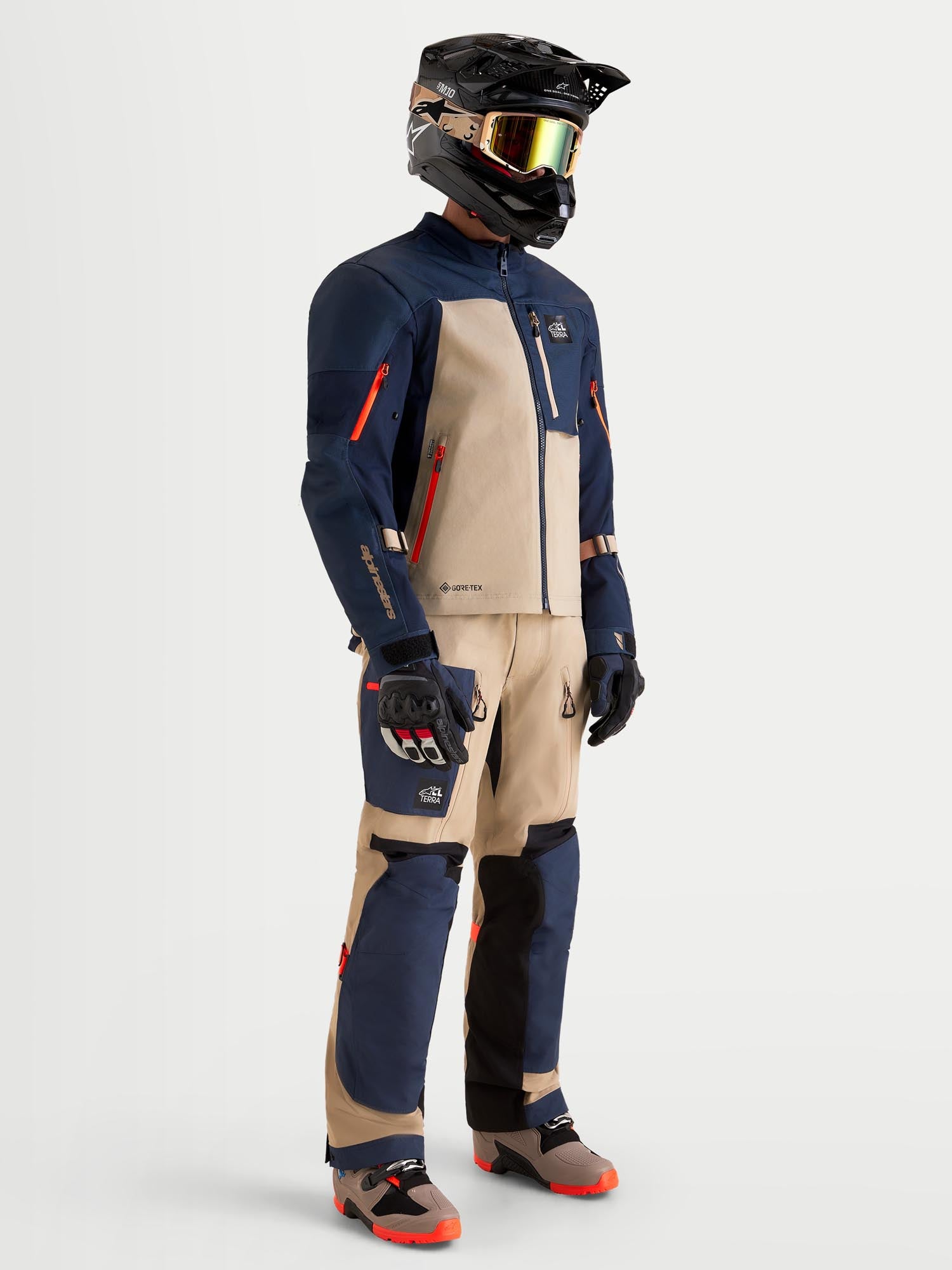 Alpinestars Arenis Gore-Tex wasserdichte Motorrad Textiljacke blau/braun 4XL Abbildung 13