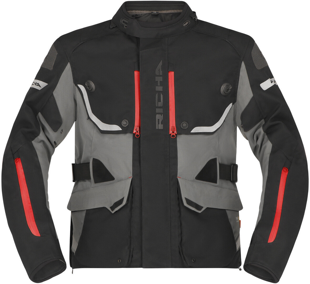 Richa Infinity 3 Pro waterproof Motorcycle Textile Jacket black/grey/red 3XL Figure 2