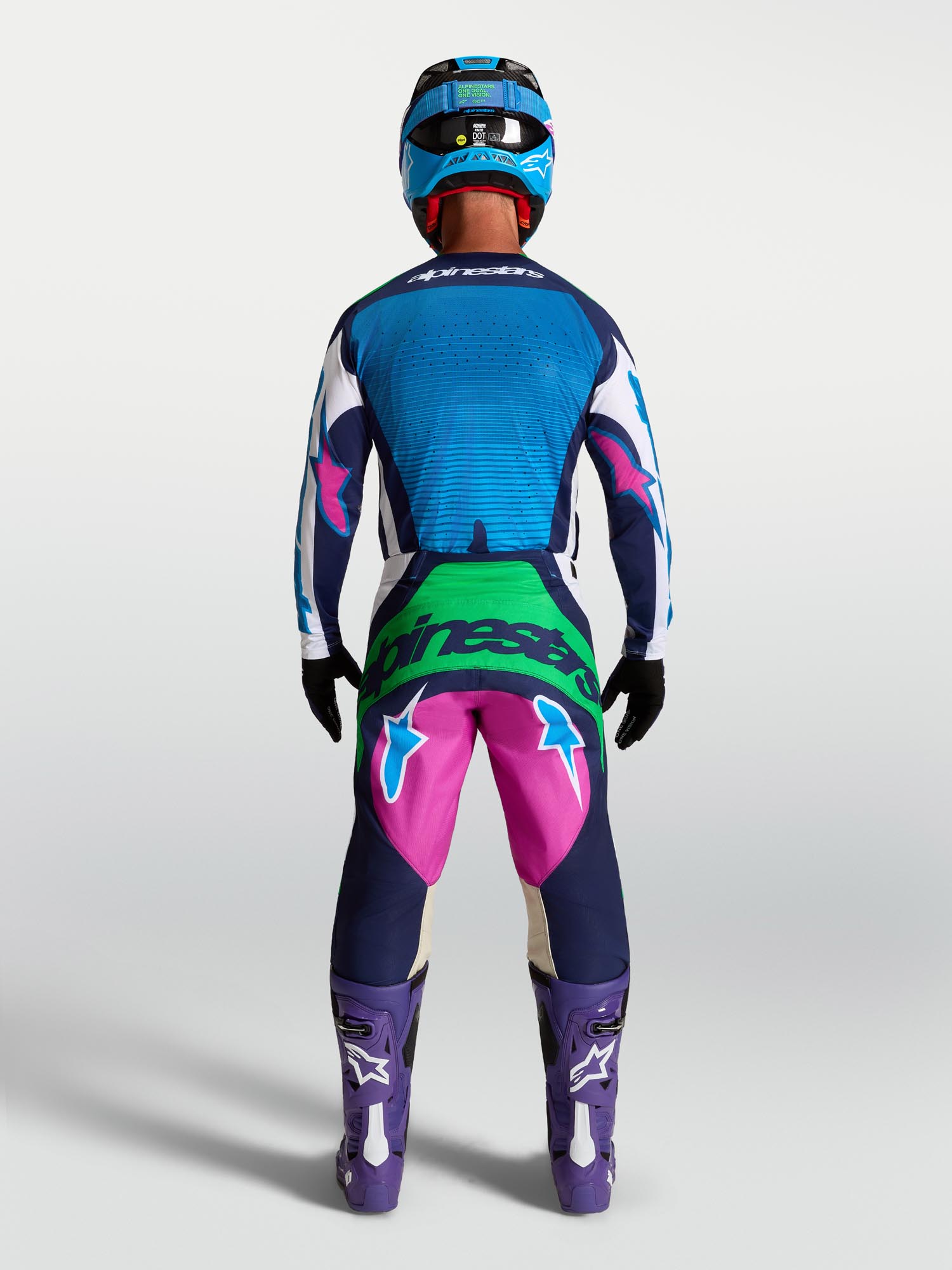Alpinestars Techstar Maven モトクロスパンツ 白/青/緑 32 図10