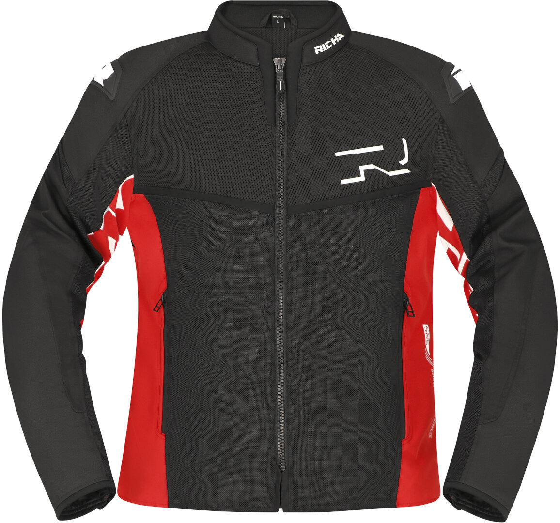 Richa Stradale Mesh Motorcycle Textile Jacket black/red L Figure 2