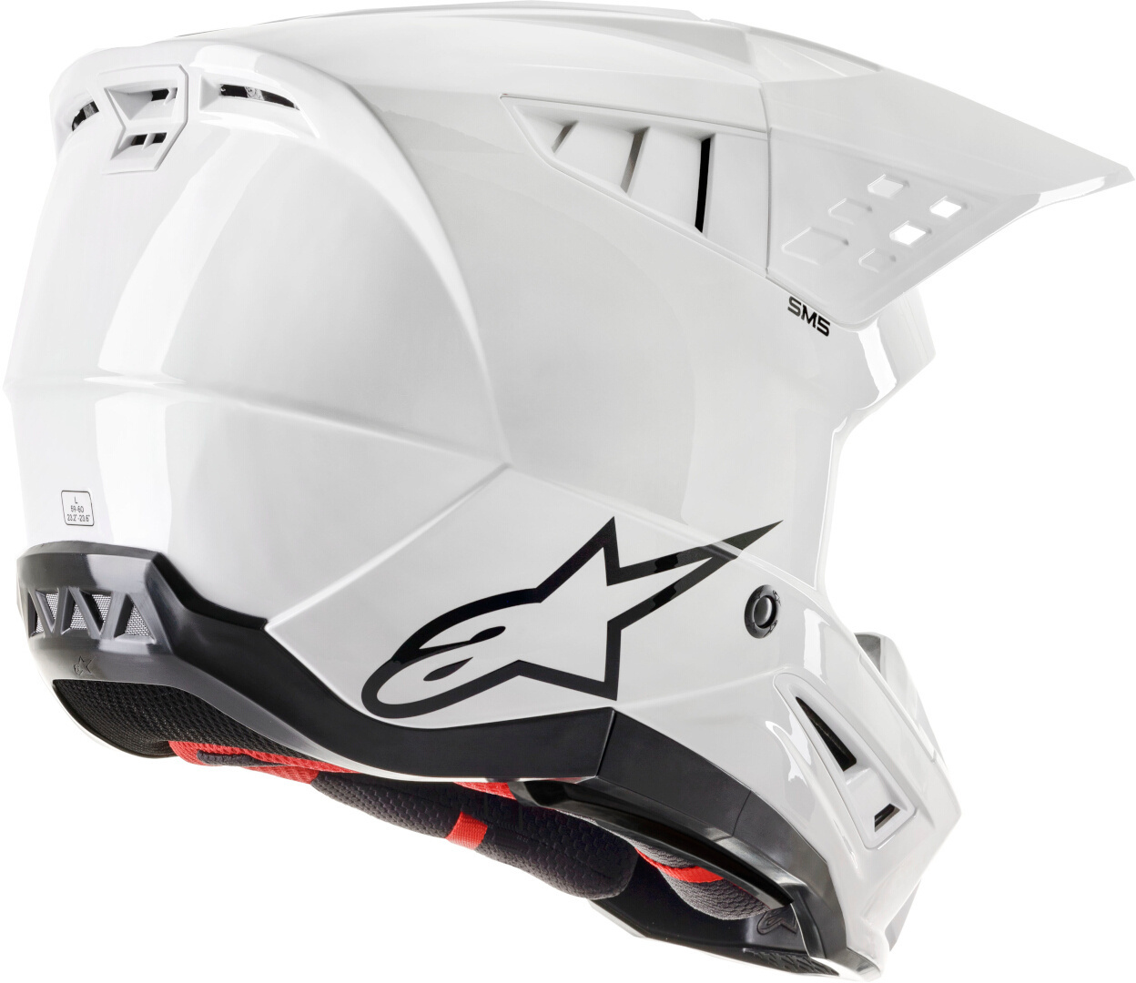Alpinestars S-M5 Solid 2024 Motorcross helm Wit S (55/56) Figuur 2
