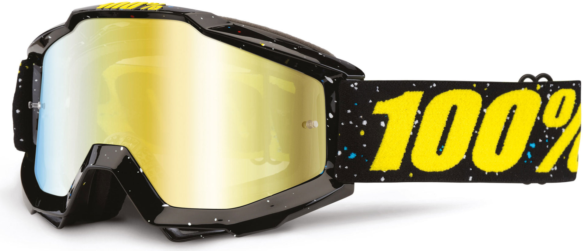 100% Accuri Extra Ochelari de motocross negru/galben Figura 1
