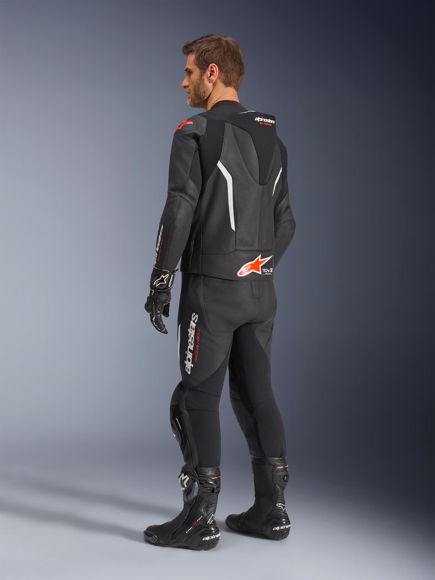 Alpinestars GP Force V2 Two Piece Motorcycle Leather Suit black/white 52 Figure 6
