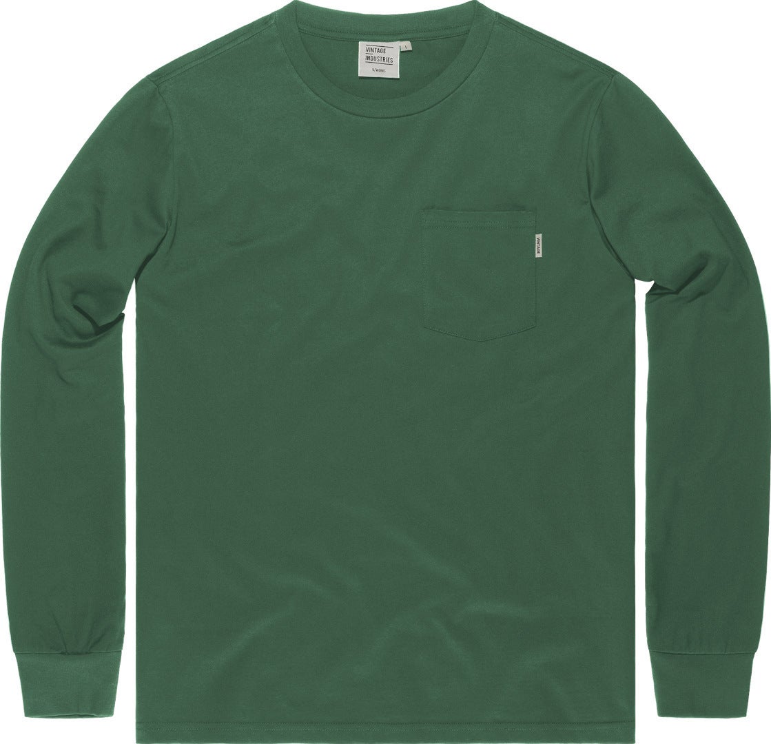 Vintage Industries Men's Green Grant Pocket Long Sleeve Shirt