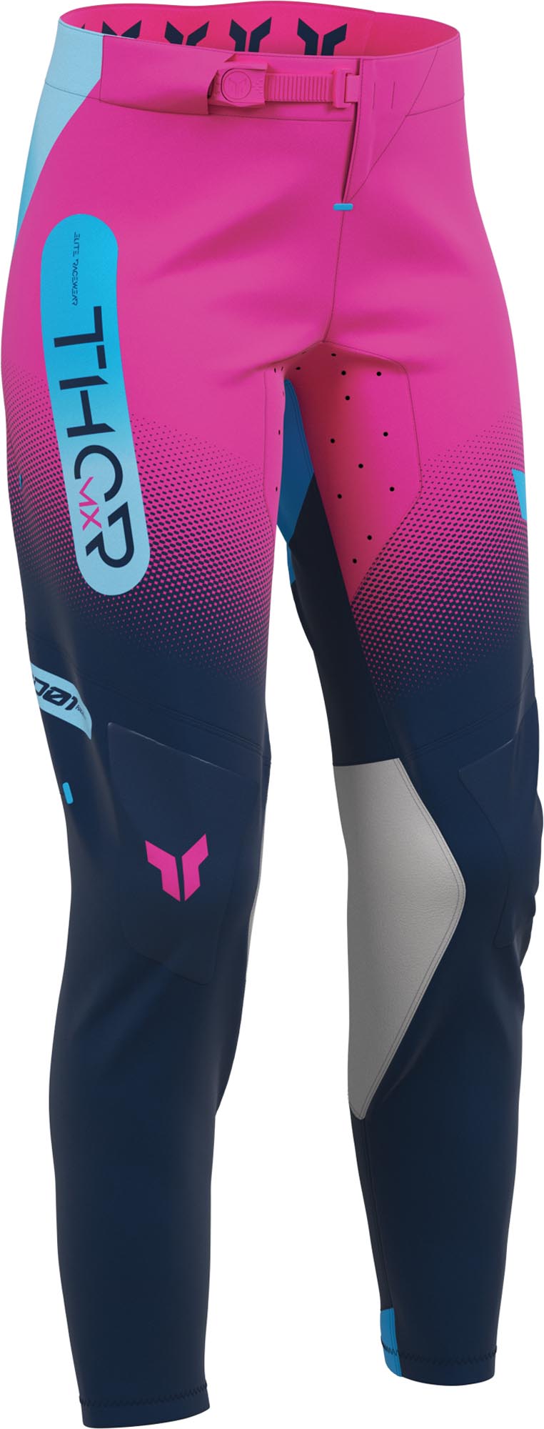 Thor Sportmode Merge Damer motocrossbukser blå/pink 12 Figur 4