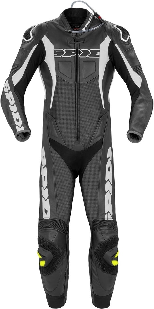 Spidi Sport Warrior Pro Geperforeerd eendelig motorfiets lederen pak zwart/wit 52 Figuur 1