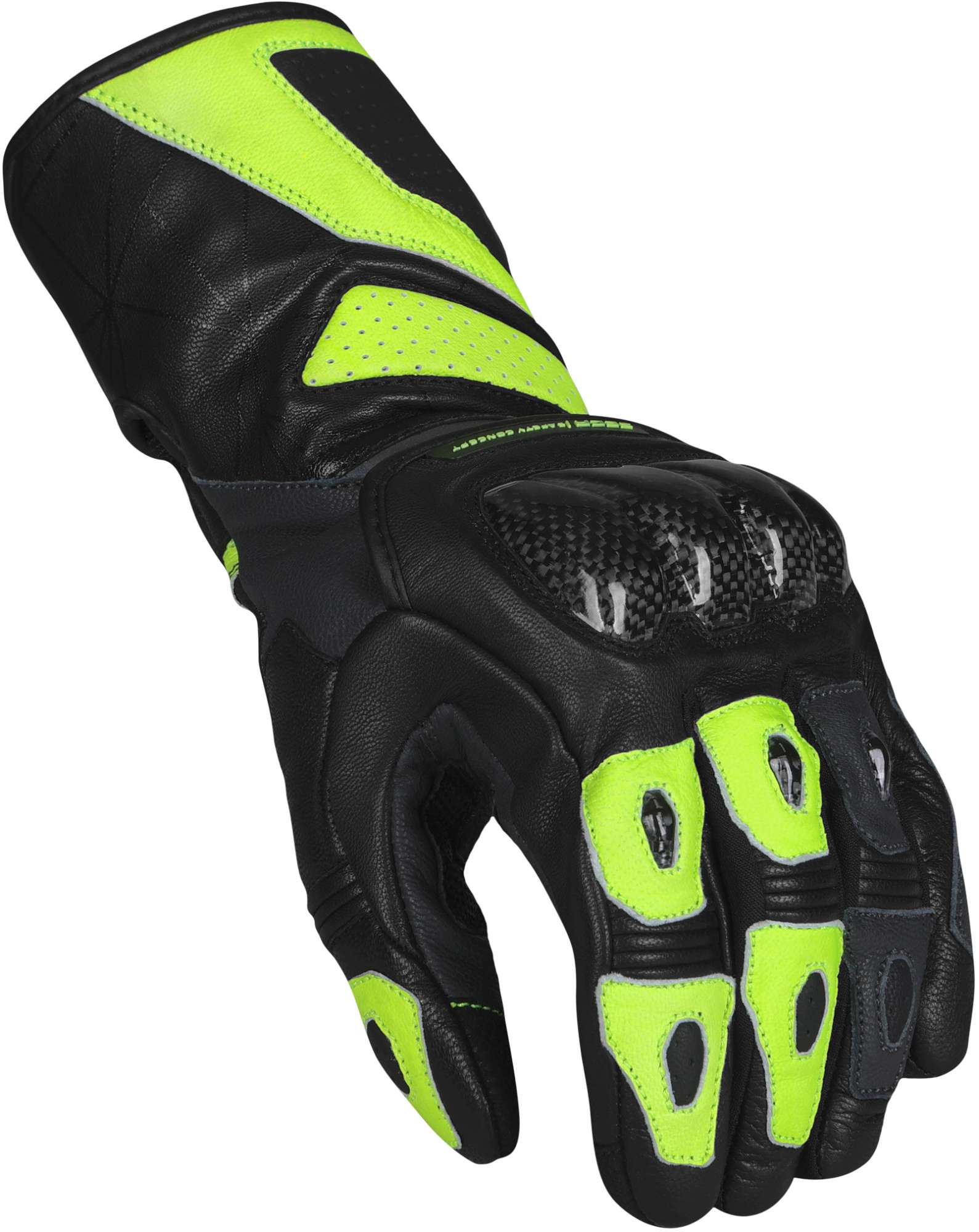Seca Atom Motorcykel handsker sort/gul L Figur 2