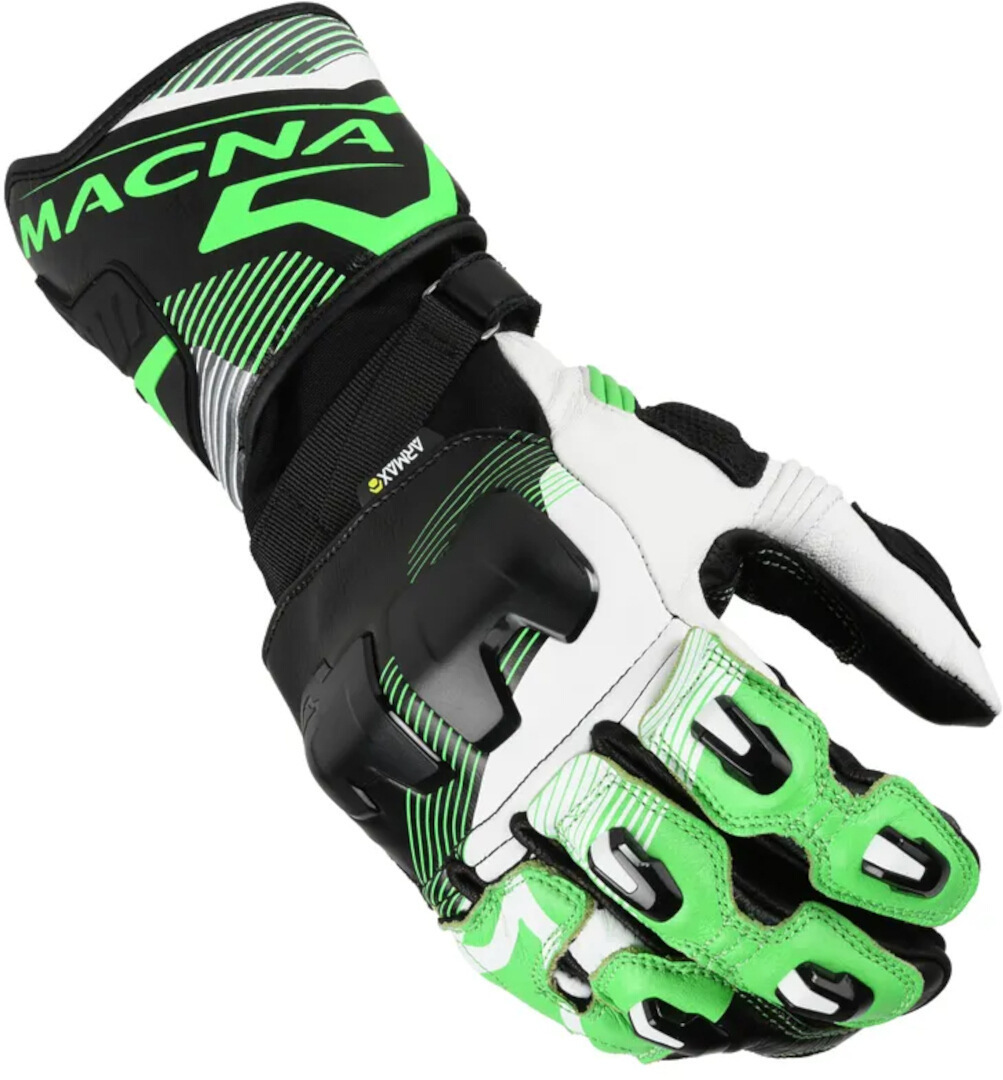 Macna Powertrack 2.0 Motorcykel handskar svart/vitt/grönt M Figur 2