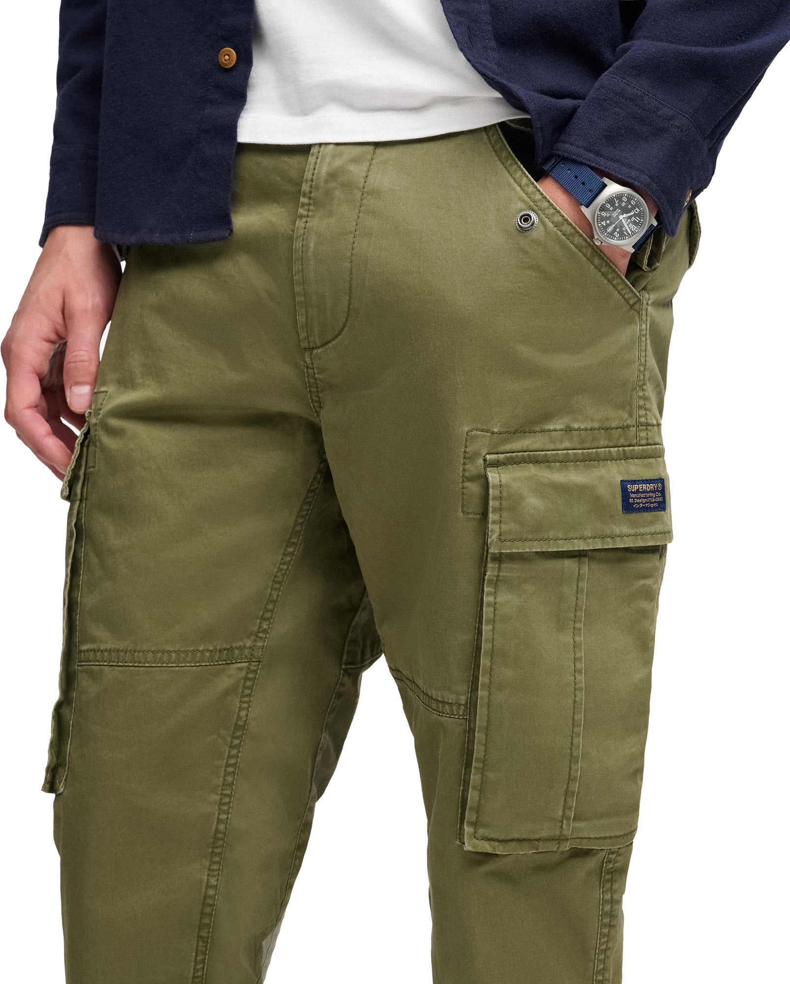 Superdry & Co Slim Taper Pantalon cargo Vert 30/32 Figure 4