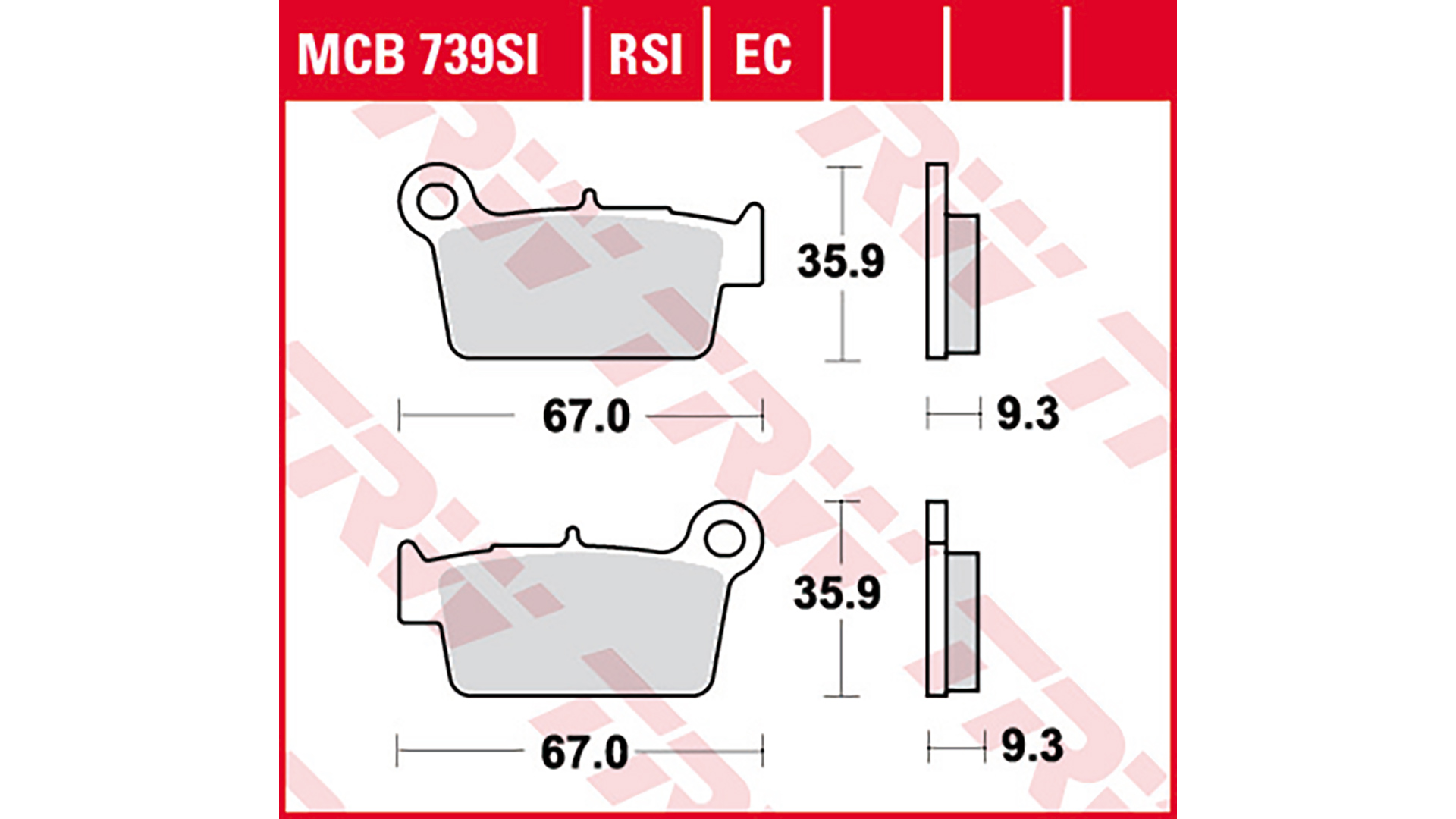 TRW Lucas TRW Lucas Bremsbelag MCB739SI Sinter Offroad Figur 1