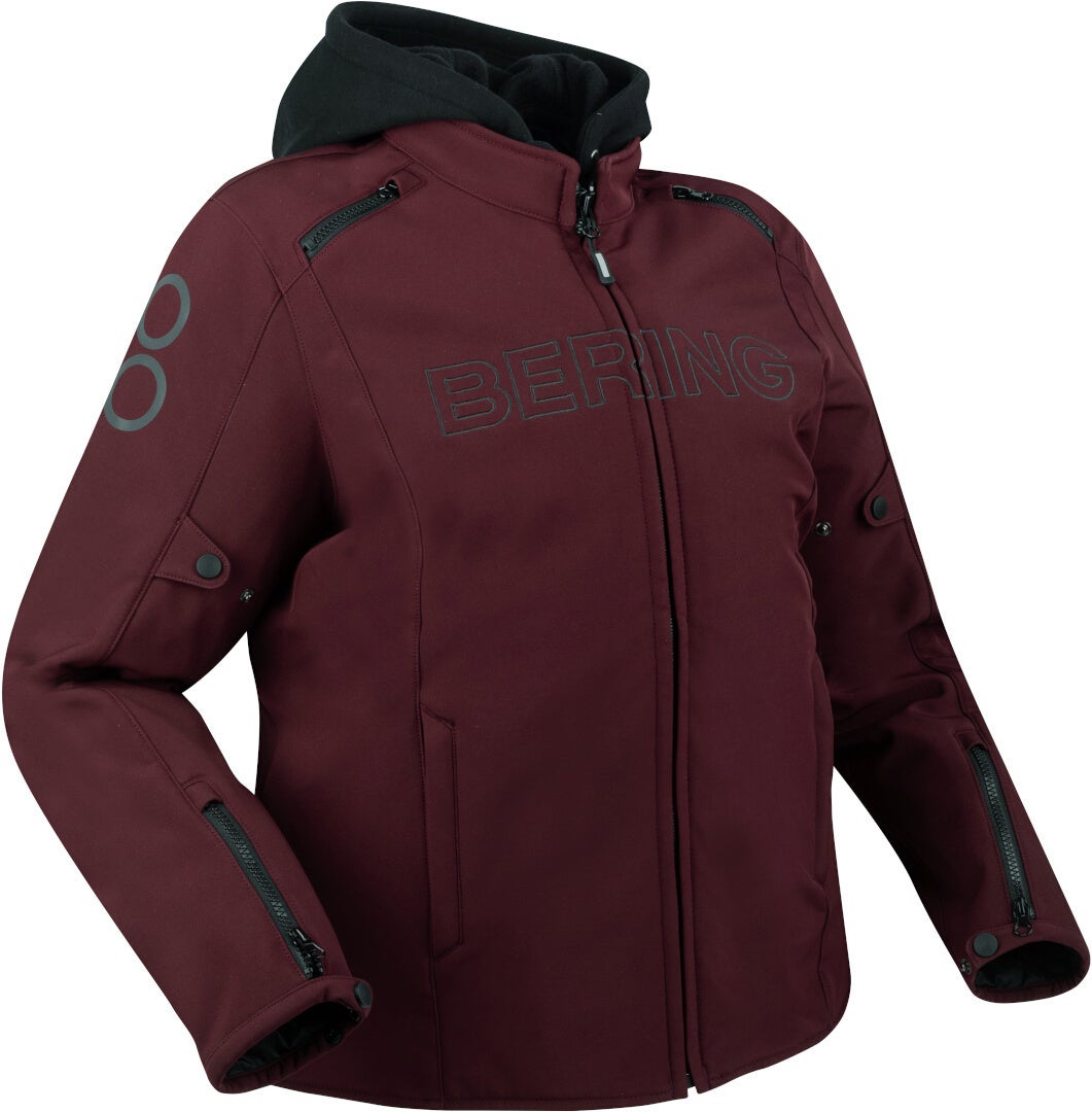 Bering Davis Queen Size impermeabile Giacca tessile moto da donna Rosso Borgogna W-44 Figura 1