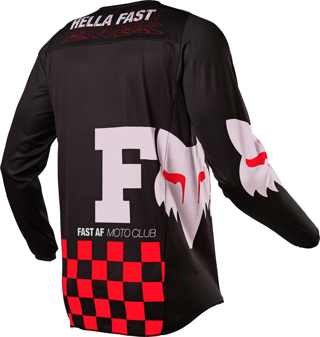 FOX 180 Illmatik Motocross Jersey sort/rød L Figur 2