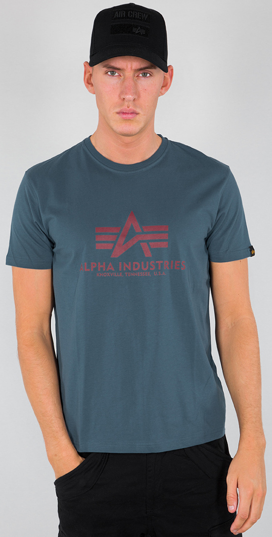 Alpha Industries Basic T-Shirt blau/türkis L Abbildung 3