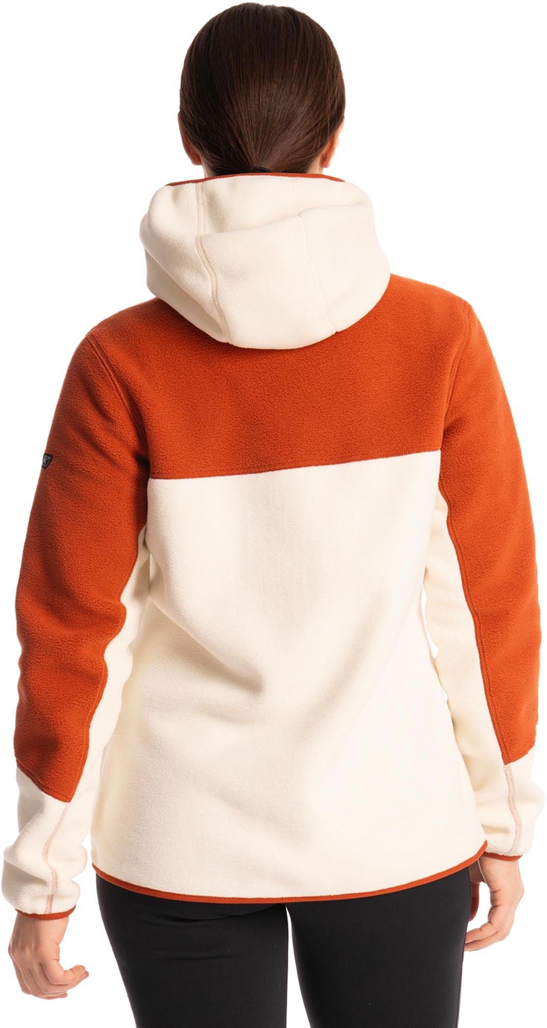 Klim Darby Canyon Moletom Feminino com Zíper de Fleece Bege/Laranja XS Figura 3
