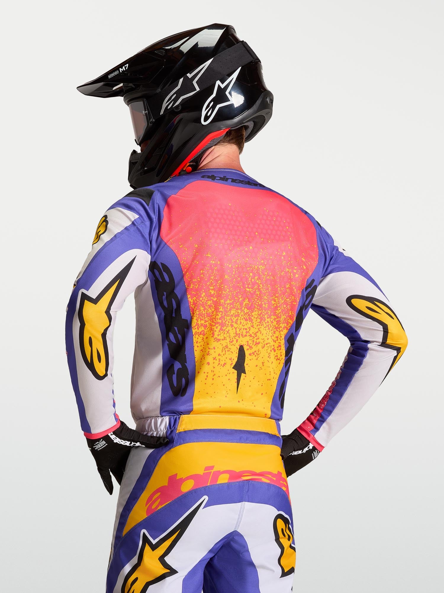 Alpinestars Fluid Drag Motocross Jersey purple/yellow/pink S Figure 9