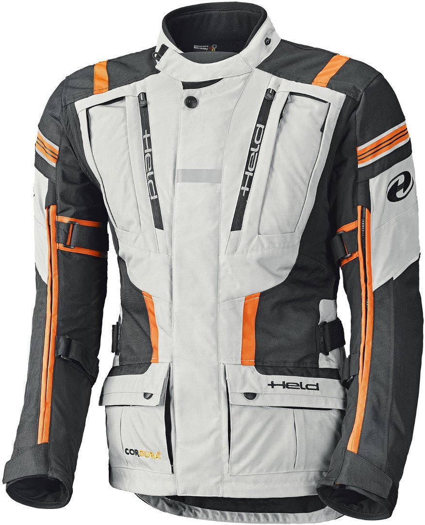 Held Hakuna II Veste textile de moto imperméable Gris/Orange L Figure 1