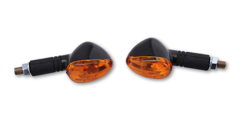 HIGHSIDER Smart Little Duke Lampa Indikator Kropp Svart / Lins Orange (Par), Fram & Bak Figur 4